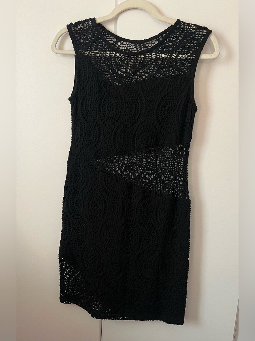Backstage black lace cut out mini dress size small